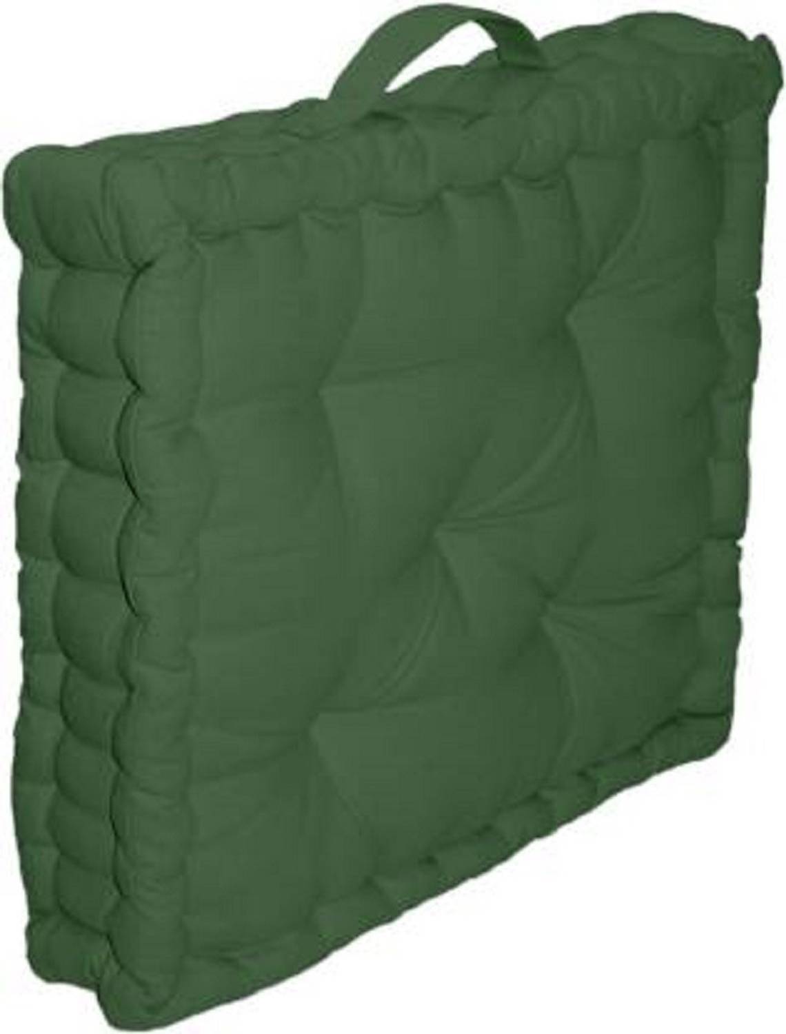 DCT Microfibre Floor Cushion Pack of 1 Solid (Dark Green)