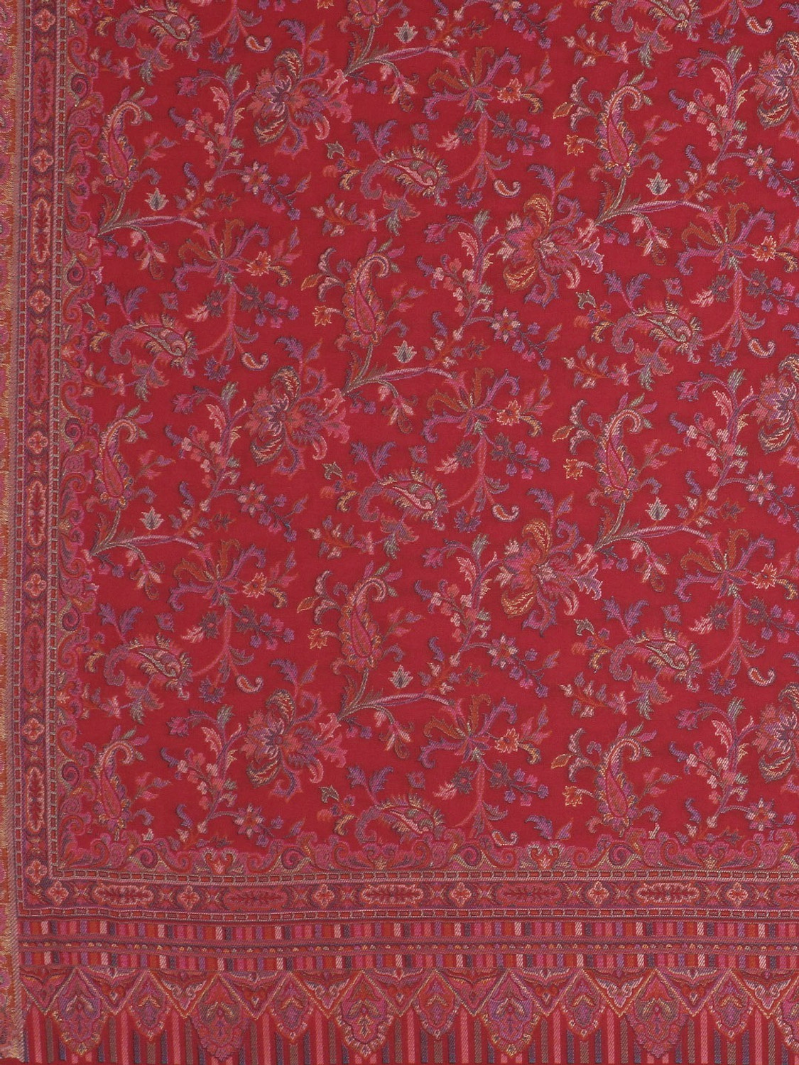 Image of WEAVERS VILLA Cotton Blend, Pure Wool Woven Women Shawl