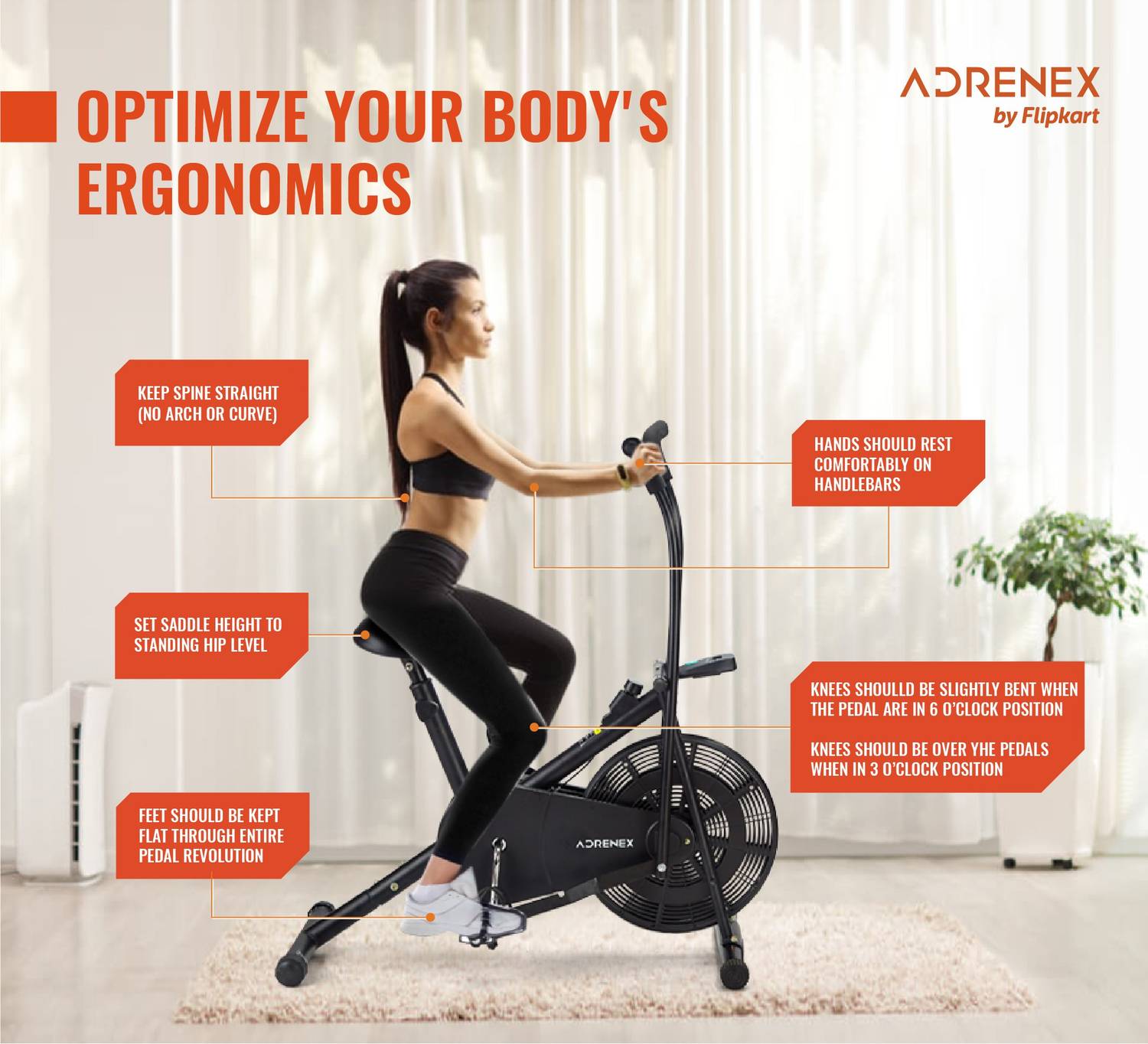 Adrenex AIRBIKE110 Exercise Bike - Image 2
