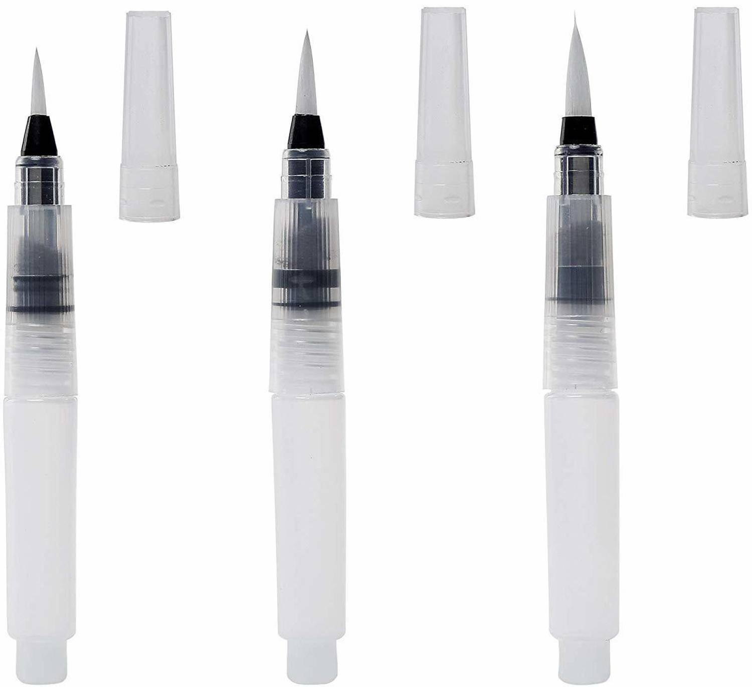 Blue jay Water Brush Pen for Watercolor Calligraphy Drawing Tool Marker (Set of 3)