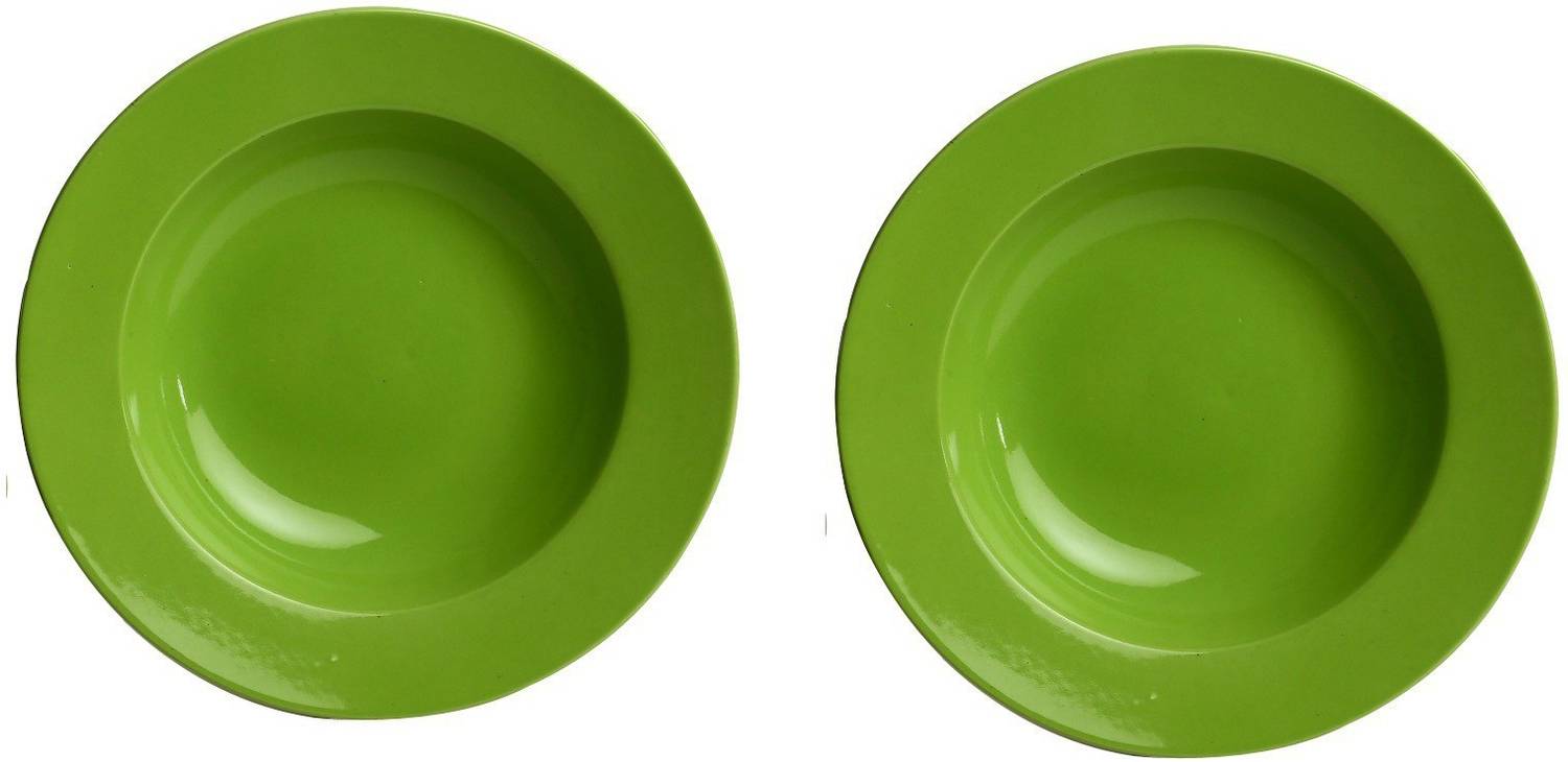 caffeine Ceramic Handmade Green 9 inch Charger Plate