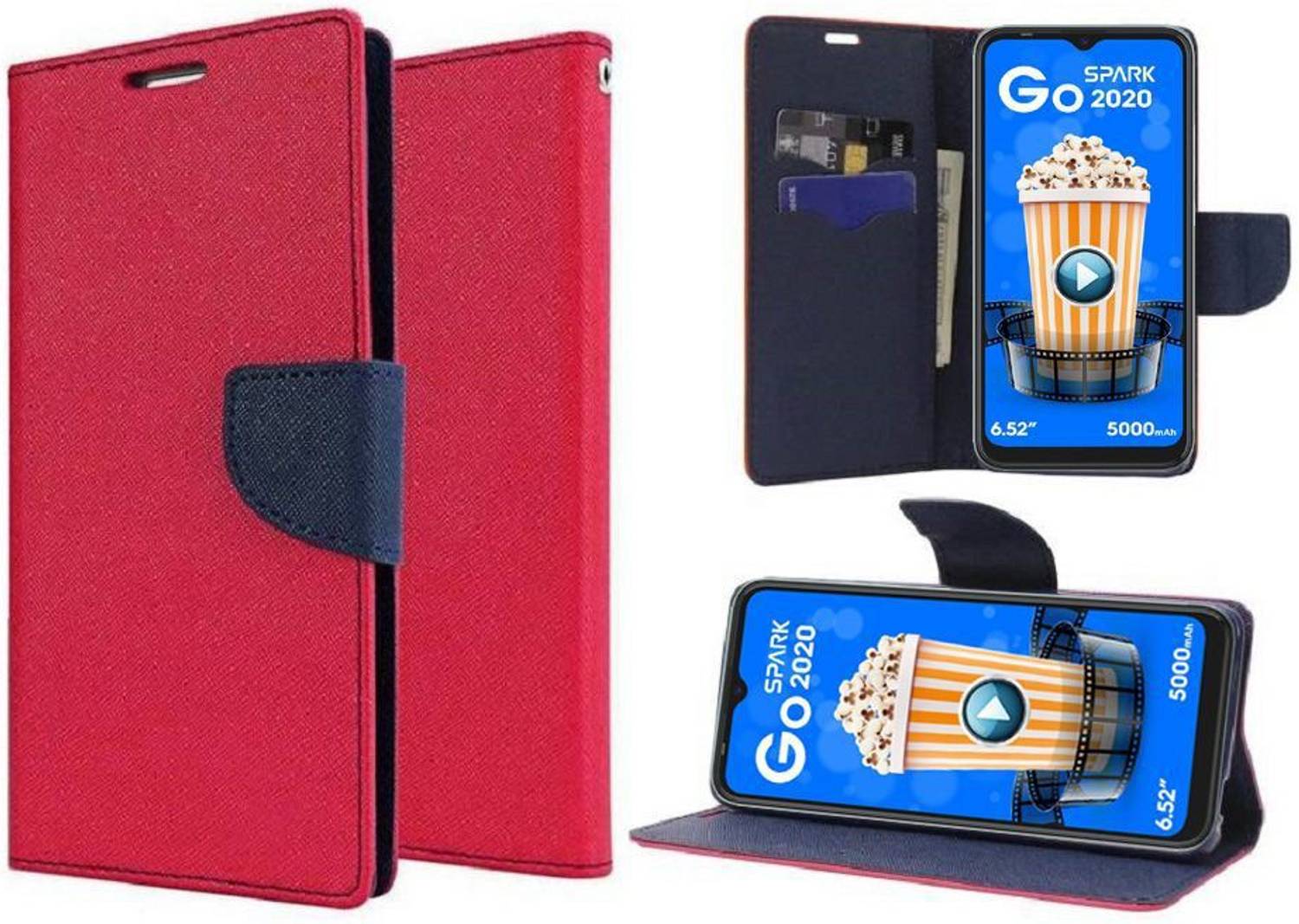 Carnage Flip Cover for Tecno Spark Go 2020