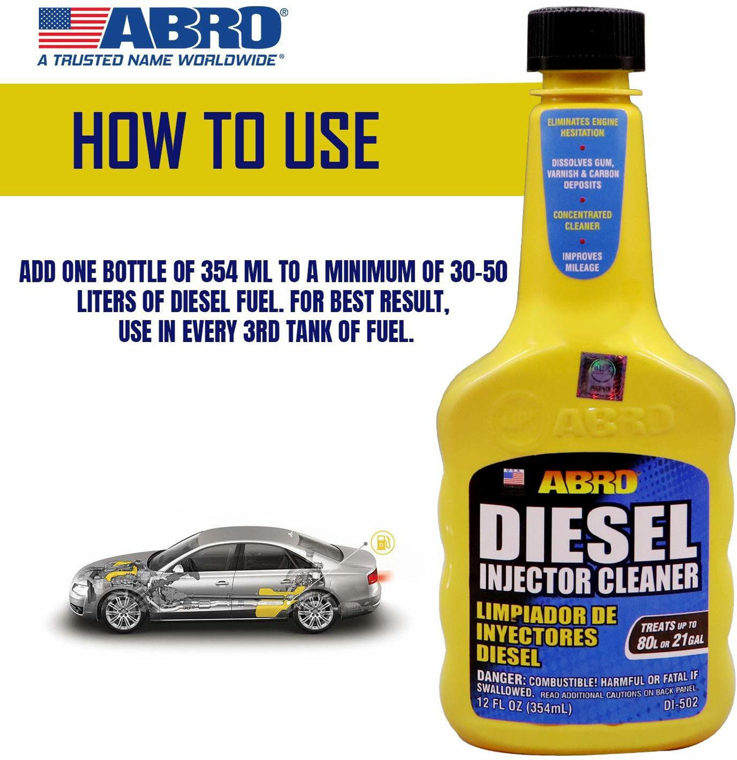 Image of ABRO DI-502 Diesel Injector Cleaner Filter Oil