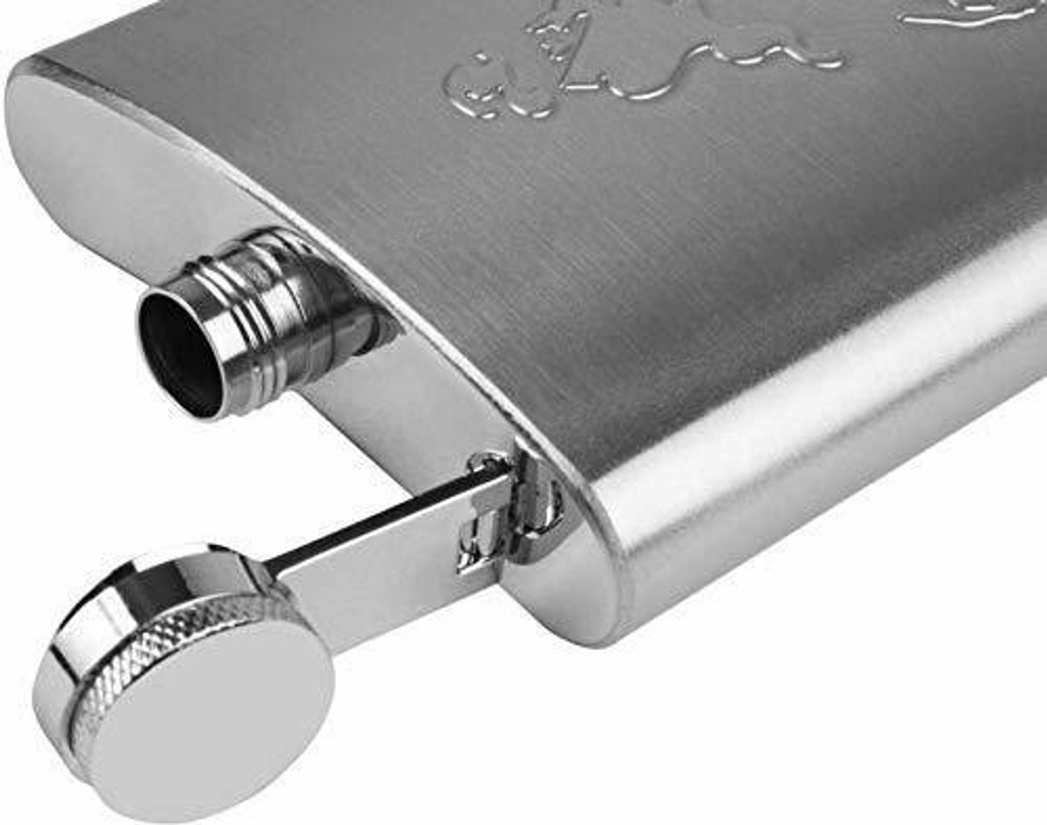 Image of Birud Hip Flask 10 Oz Design Engraved Alcoholic Beverage Holder Wine Whiskey Drinks Bottle (295 ml) Stainless Steel Hip Flask (295 ml)