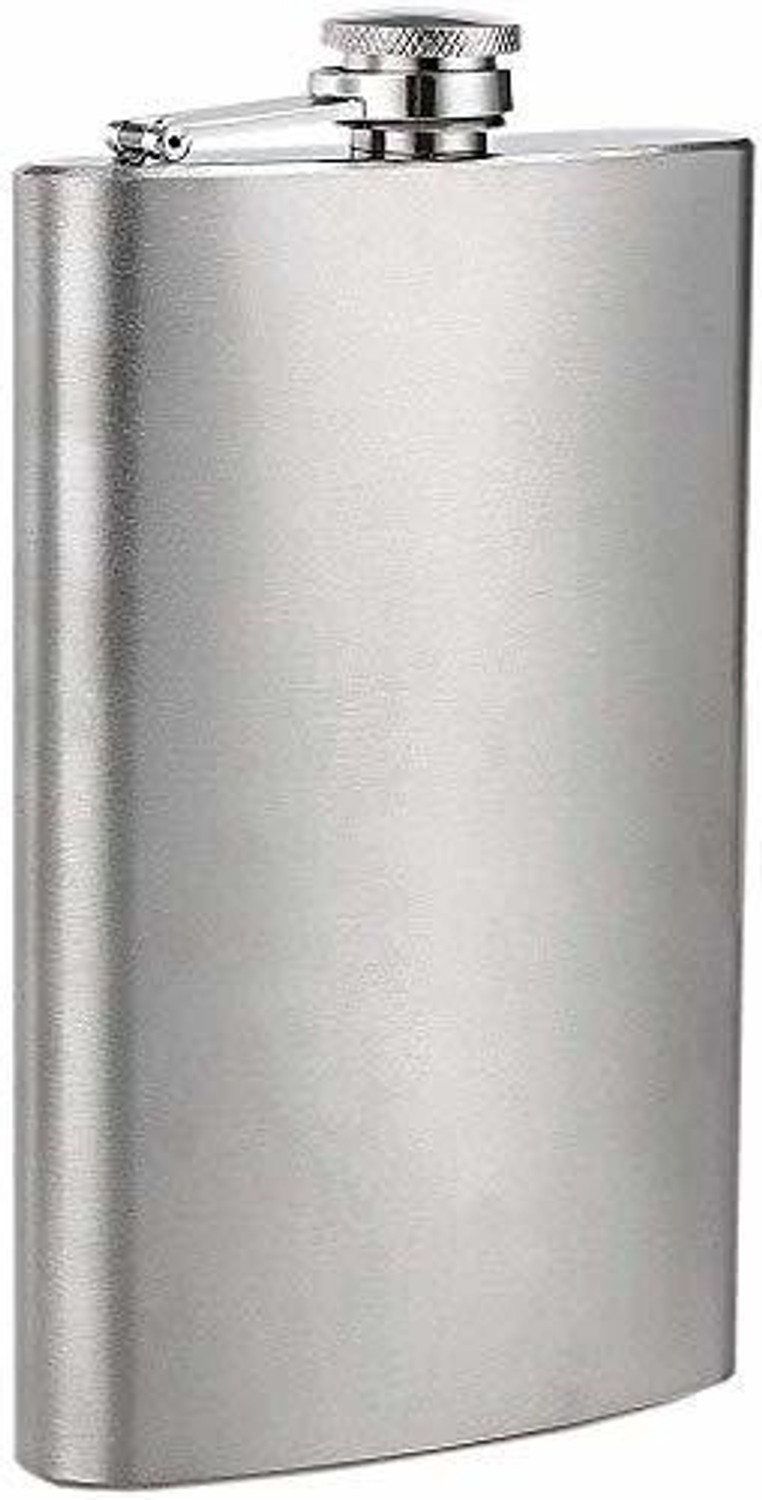 Image of Birud Hip Flask 10 Oz Design Engraved Alcoholic Beverage Holder Wine Whiskey Drinks Bottle (295 ml) Stainless Steel Hip Flask (295 ml)