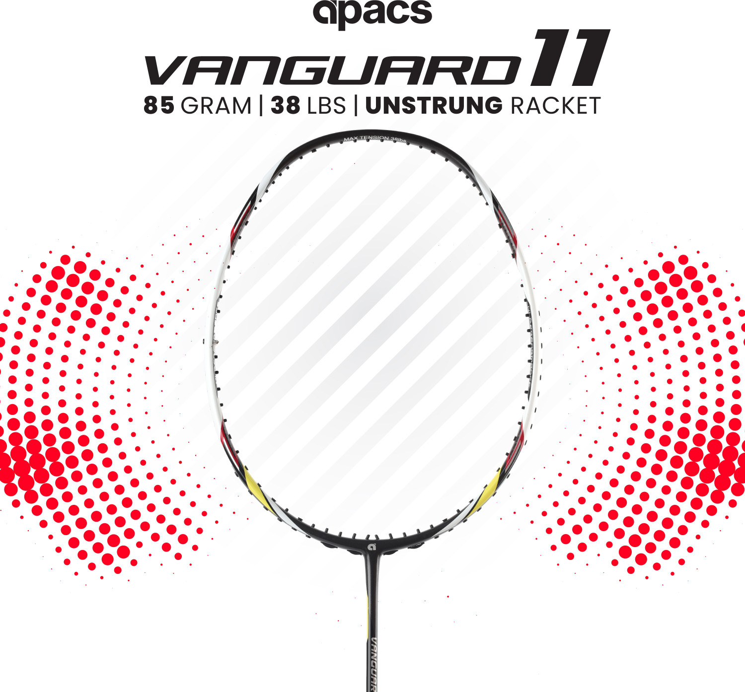 Image of apacs Vanguard 11 Black Unstrung Badminton Racquet