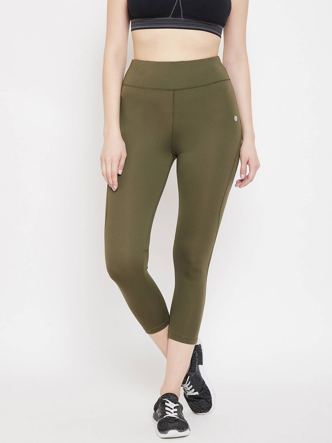 ATHLISIS Solid Women Green Tights