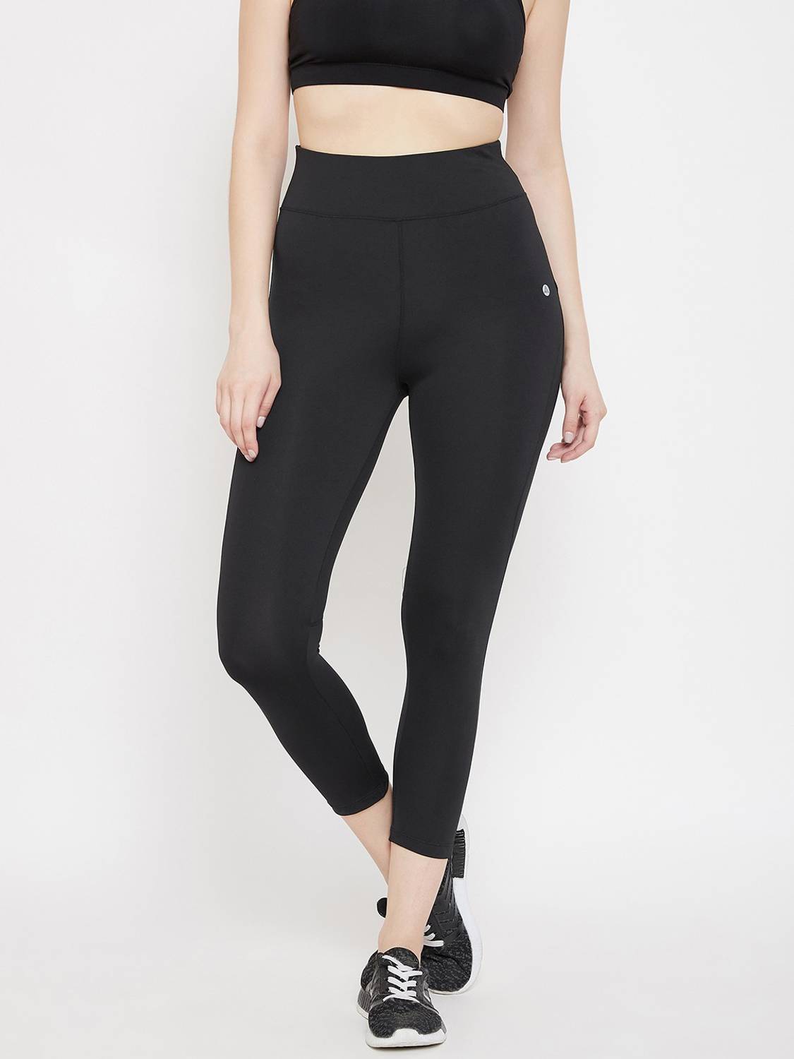 ATHLISIS Solid Women Black Tights