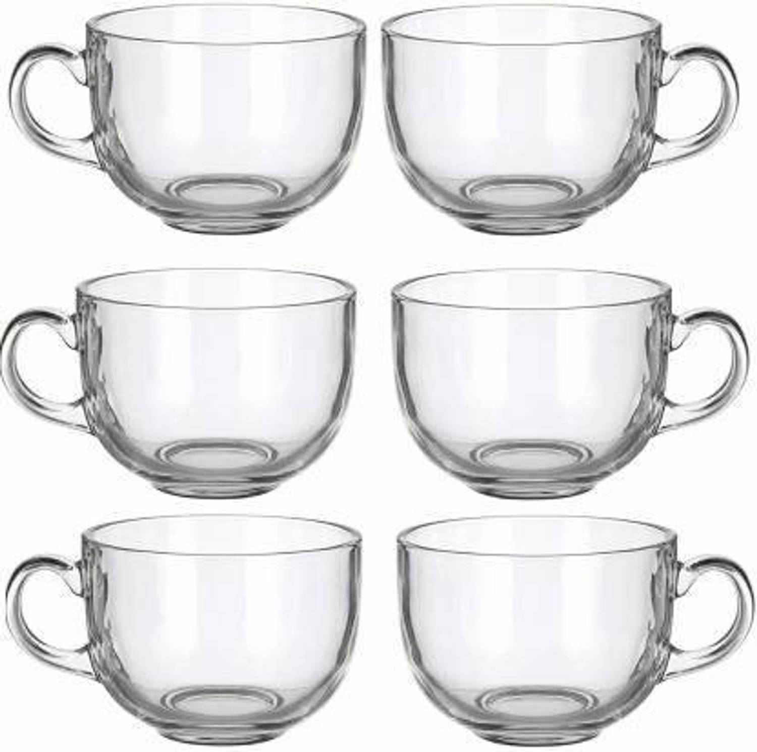 Durgma 6-Pack 100ml Round Glass Cups Pack of 6 · 100 ml (600 ml total) - Image 1