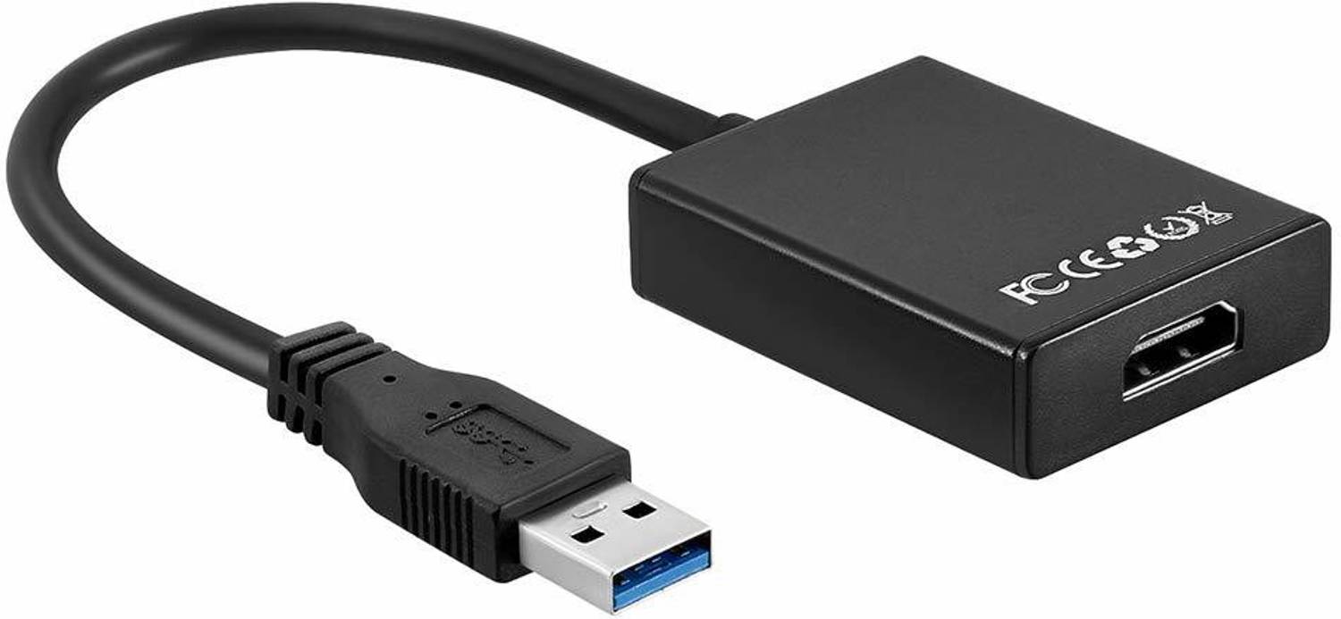 microware  TV-out Cable USB to HDMI Adapter, USB-3.0 to HDMI Cable Convertor with HD 1080P Multiple Monitors for PC Laptop to HDTV Projector