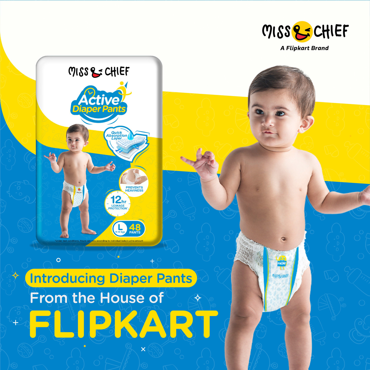 Image of Miss & Chief by Flipkart Active Diaper Pants - L