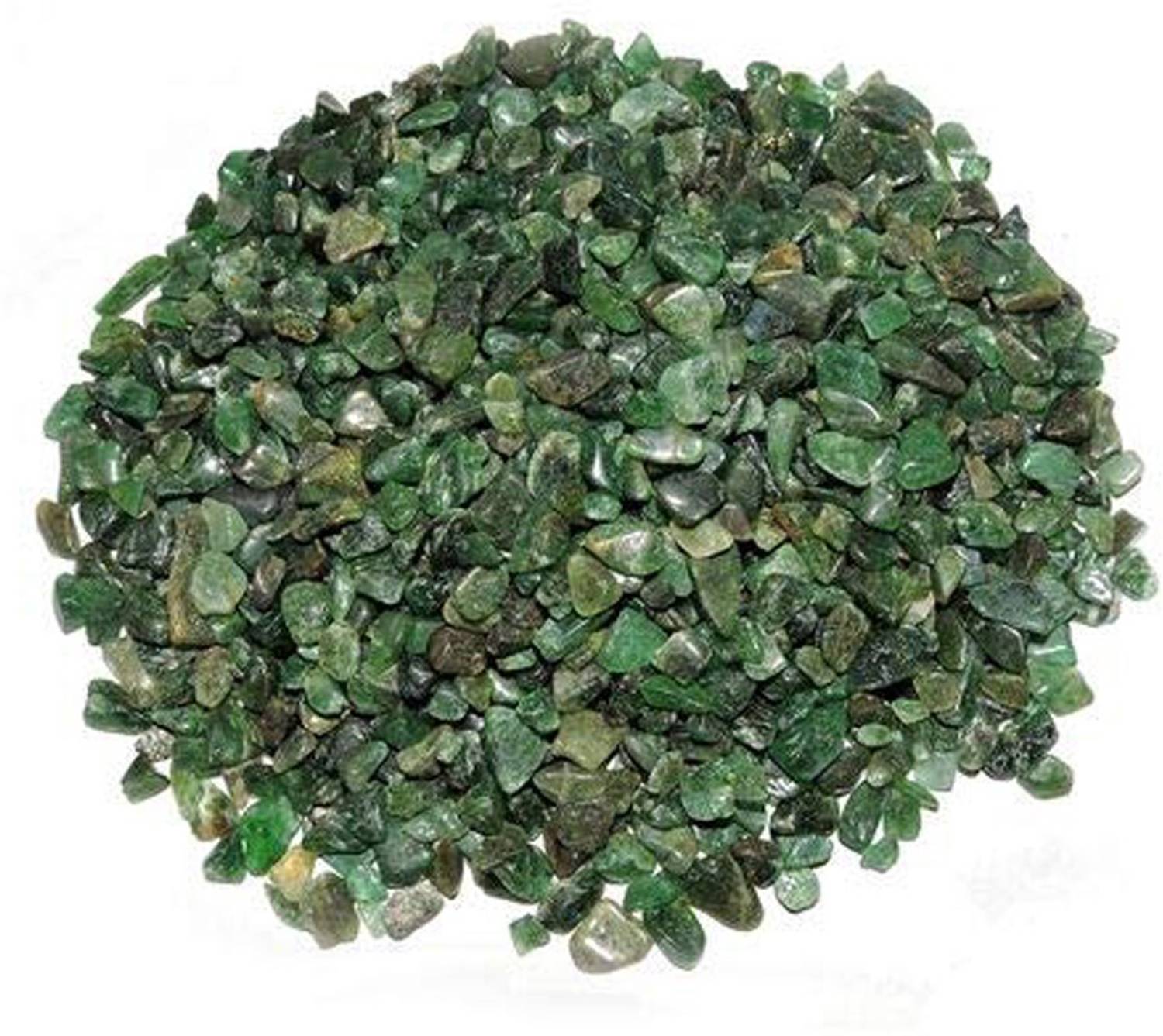 AIR9999 Natural Green Aventurine 100 Grams Chips Gravel for Reiki Healing and Grid Making Decorative Showpiece - 1 cm