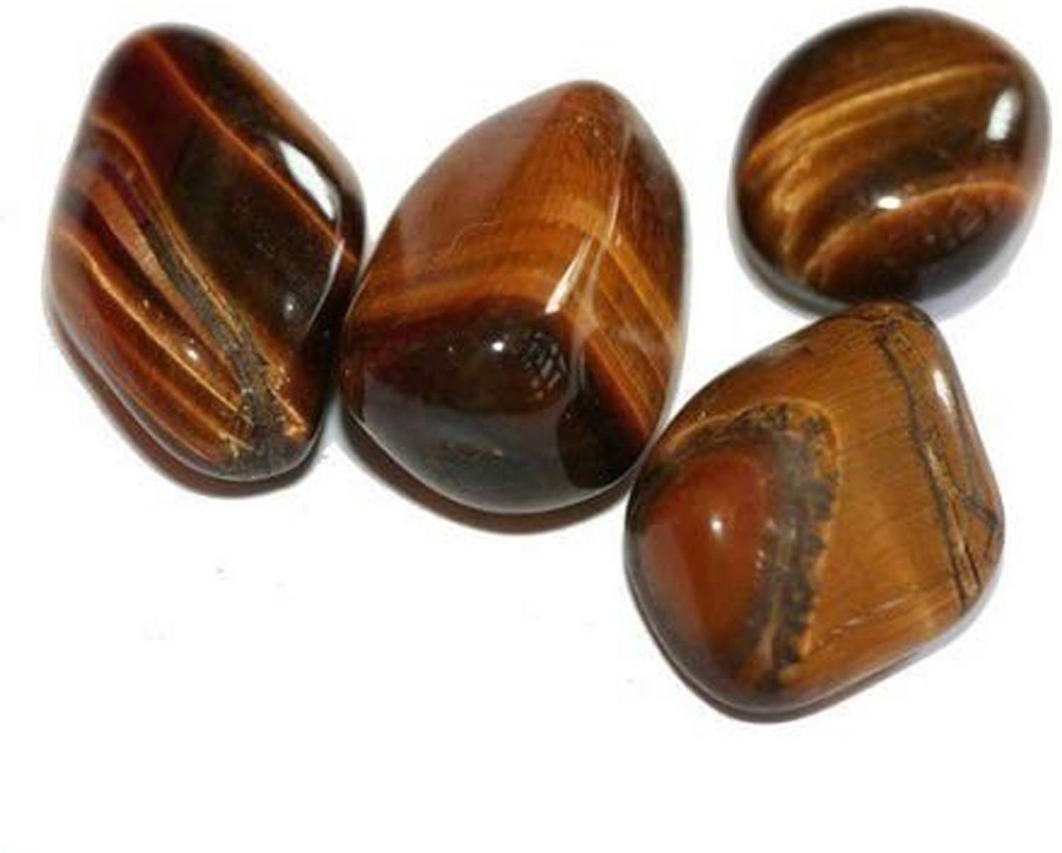 AIR9999 4 Tiger Eye Crystal Tumbled Stones Mix Sizes for Reiki Healing Decorative Showpiece  -  2 cm