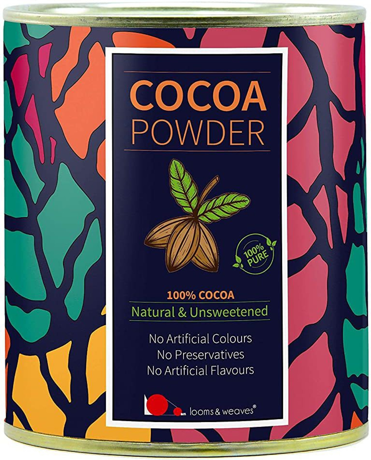 Image of looms & weaves 100 % Pure & Natural Cocoa Powder From Kerala - 250 Gm Cocoa Powder