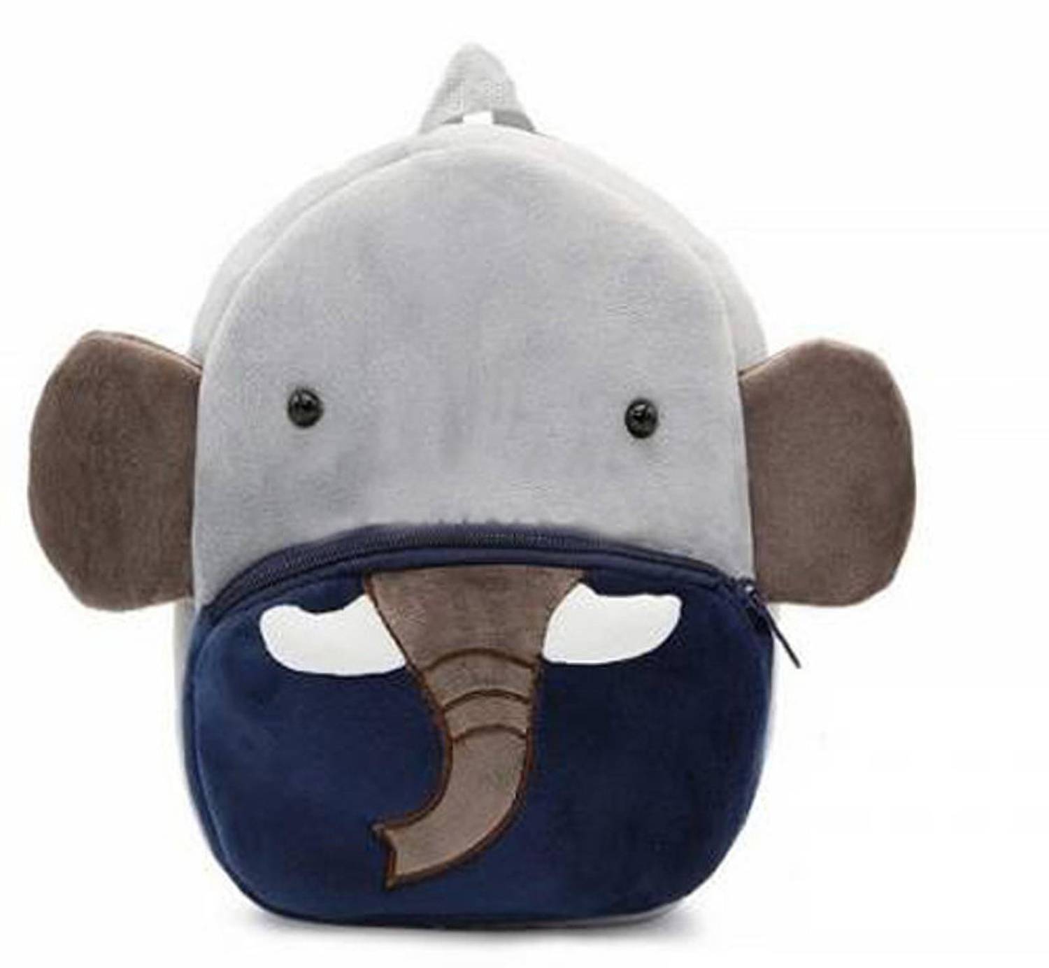 BlingNBeats Elephant Premium Quality Soft Children, Kids, Baby, Velvet Traveling & 1 NEW School Bag 10L School Bag