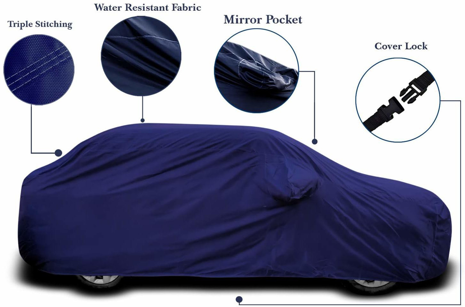 Image of V VINTON Car Cover For Renault Triber (With Mirror Pockets)