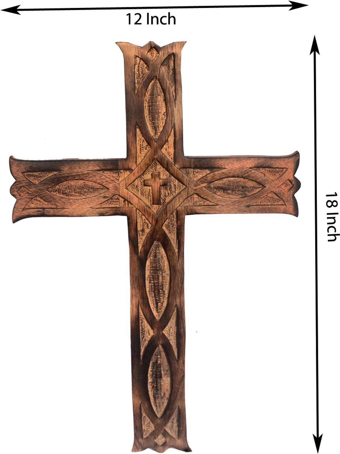 All About Wood Christian Cross For Home/Chruch (Mango Wood, Size