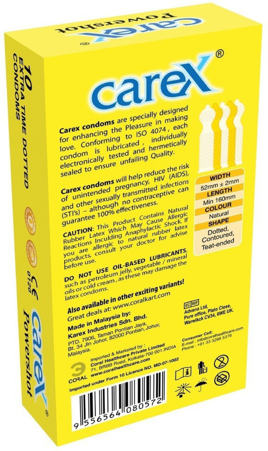 Image of CAREX Powershot 10 Extra Time Dotted Condom Condom
