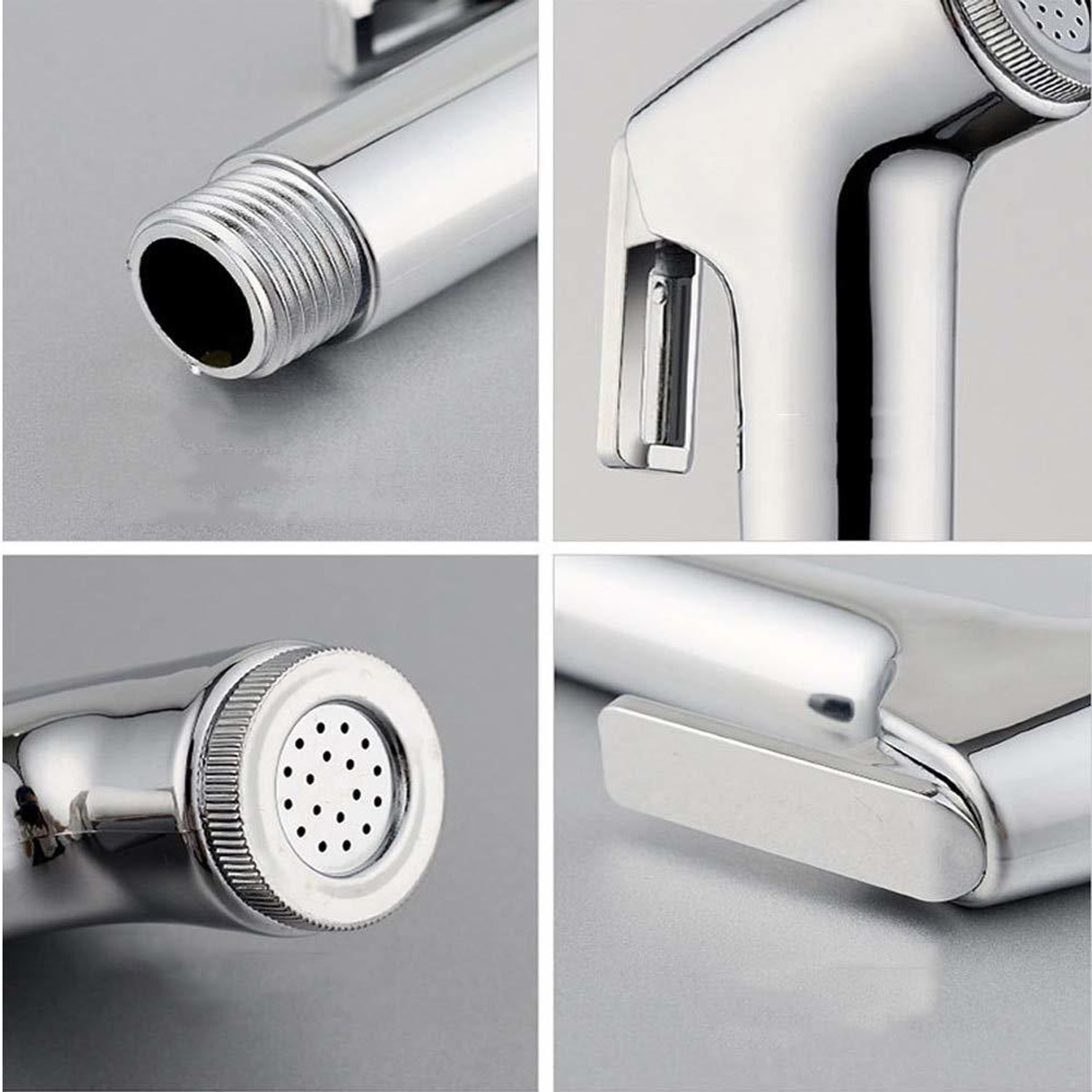 Image of Wisdom Continental ( ABS ) Health Faucet with Chrome plated Hook and 1 m SS Hose Pipe Health Faucet Health Faucet