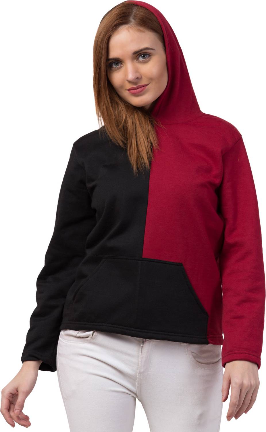 ANANTA DESIGN Full Sleeve Color Block Women Reversible Sweatshirt