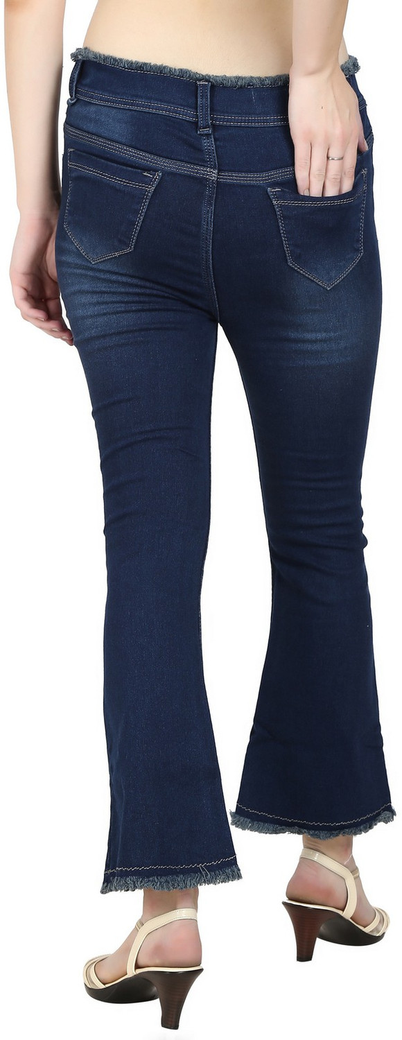 Image of F2M Boot-Leg Women Dark Blue Jeans