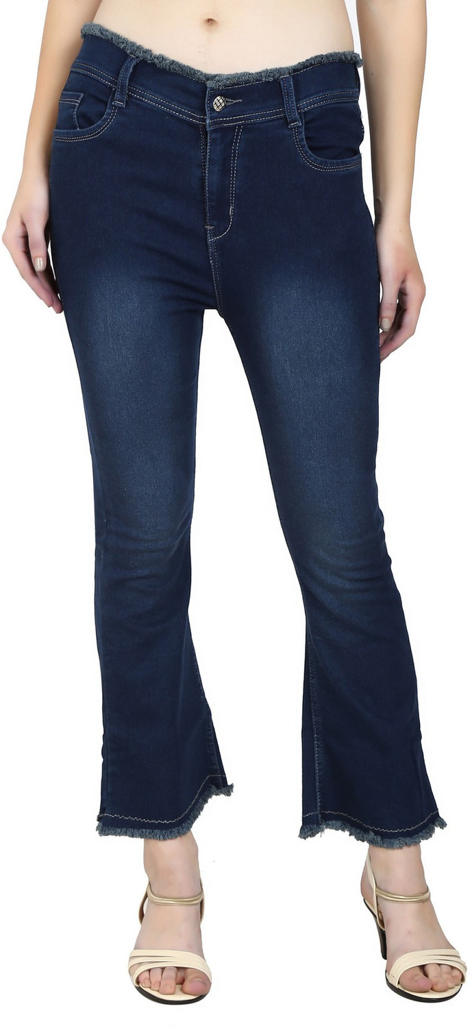 Image of F2M Boot-Leg Women Dark Blue Jeans