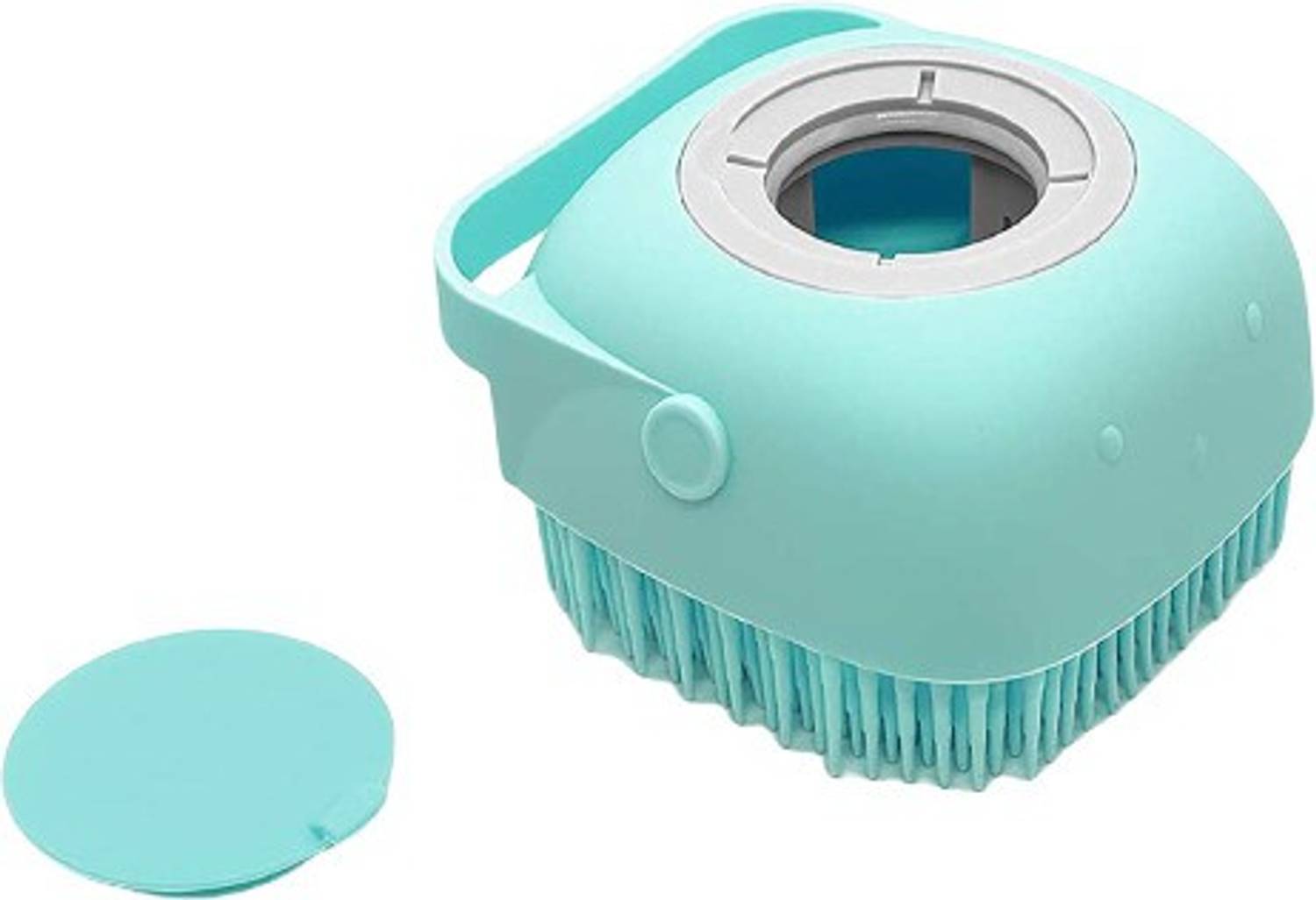 THE Bling STORES Quick Home Silicone Body Scrubbers Brush for Use in Shower, Silicone Massage Exfoliating Bath Brush With Soap Dispenser, Deep Cleaning, Reusable Loofa for Women Kids