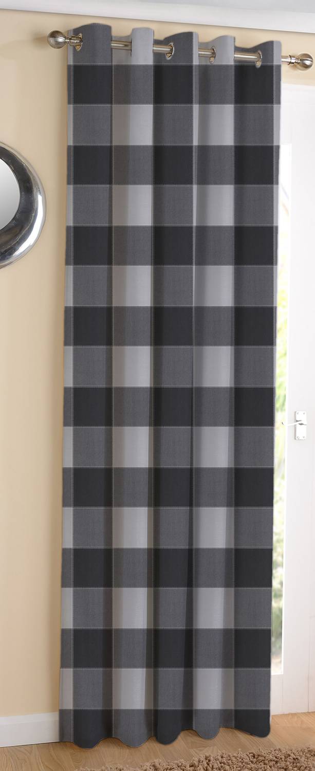 AIRWILL 214 cm (7 ft) Door Cotton Blackout Curtain Single Curtain