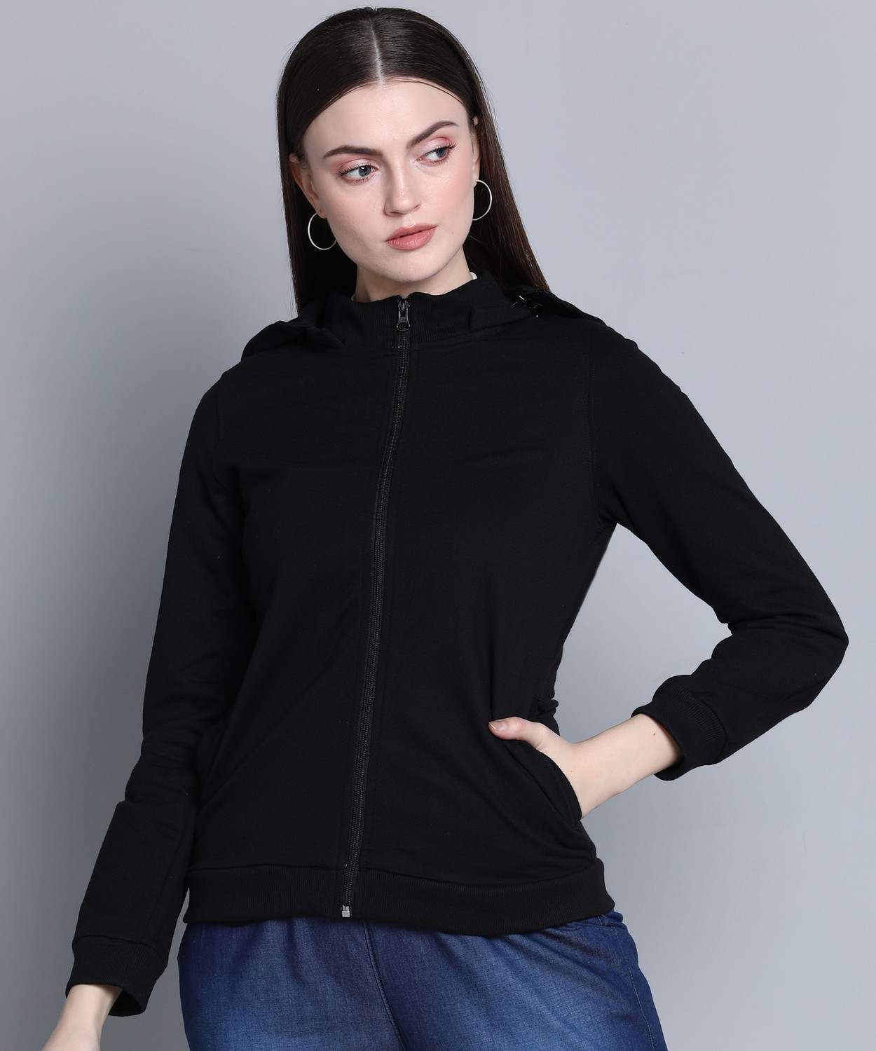 Image of KILLER Full Sleeve Solid Women Sweatshirt