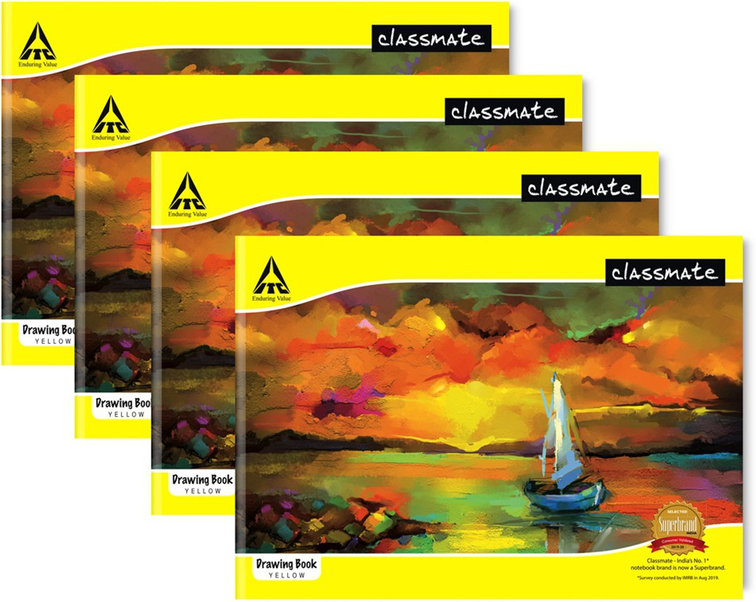 Image of Classmate Drawing Book 210 mm x 297mm A4 Notebook Unruled 40 Pages