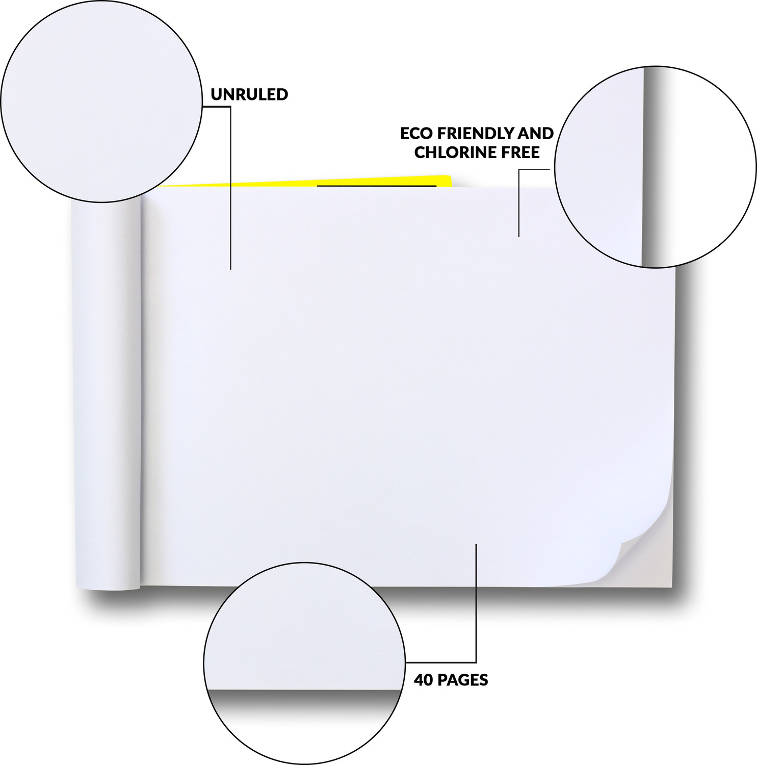 Image of Classmate Drawing Book 210 mm x 297mm A4 Notebook Unruled 40 Pages