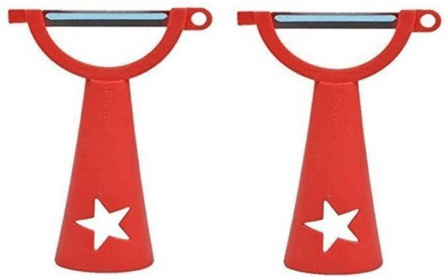Image of TUPPERWARE Y Shaped Peeler (Red) set of 2 Y Shaped Peeler (Red Pack of 2)