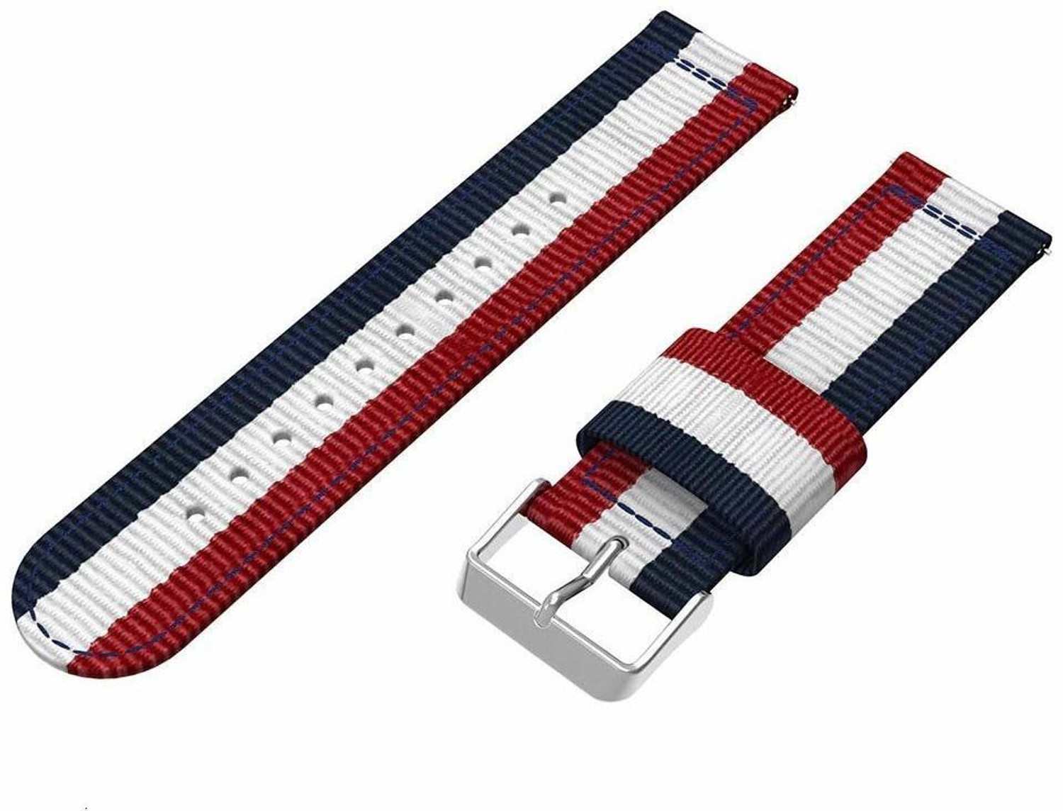 Image of MobilePlanet 2 inch Woven Nylon Loop Band with Adjustable Closure Wrist Strap for iWatch 42mm /44mm, Compatible with Watch Series 1 /2 /3 /4 /5 /6 T 42 /44mm Smart Watch Strap (2 in 1`band) Smart Band Strap