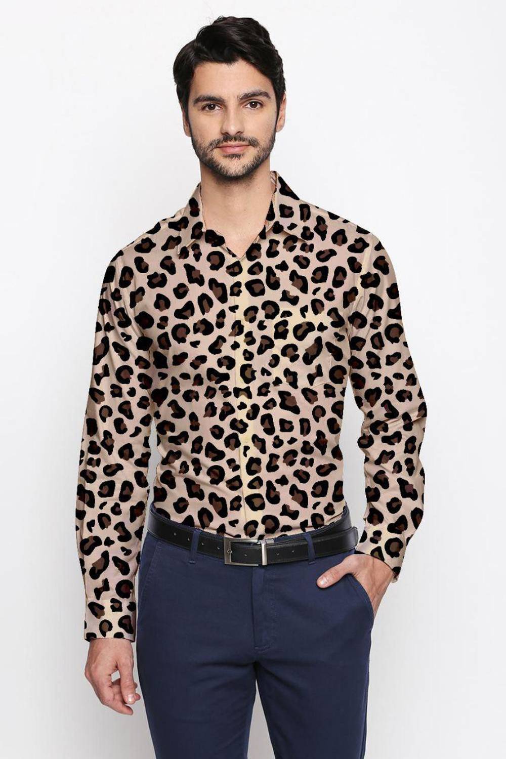 BuhaTrade Polycotton Animal Print Shirt Fabric