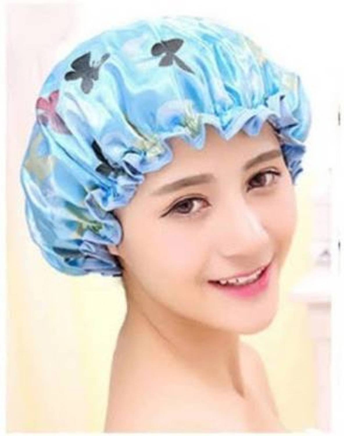 AVEU Multicolored Printed Waterproof Shower Cap