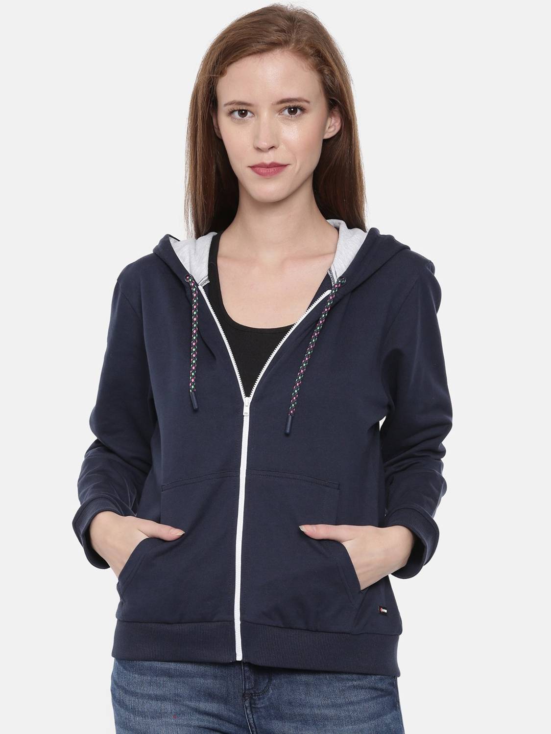 3Pin Full Sleeve Solid Women Sweatshirt