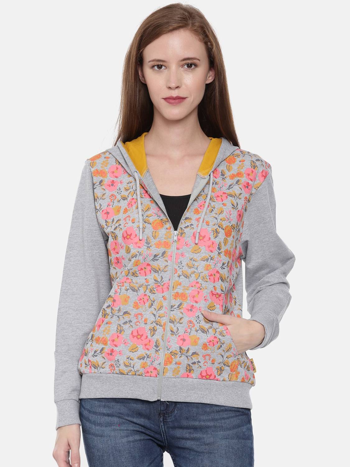 3Pin Full Sleeve Printed Women Sweatshirt