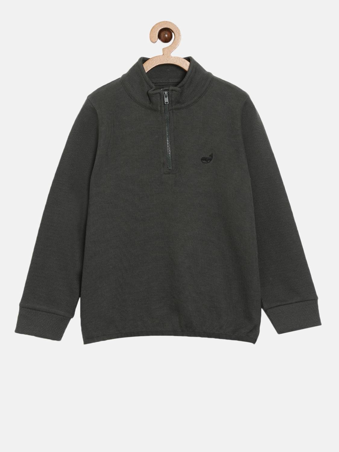 3Pin Full Sleeve Solid Boys Sweatshirt