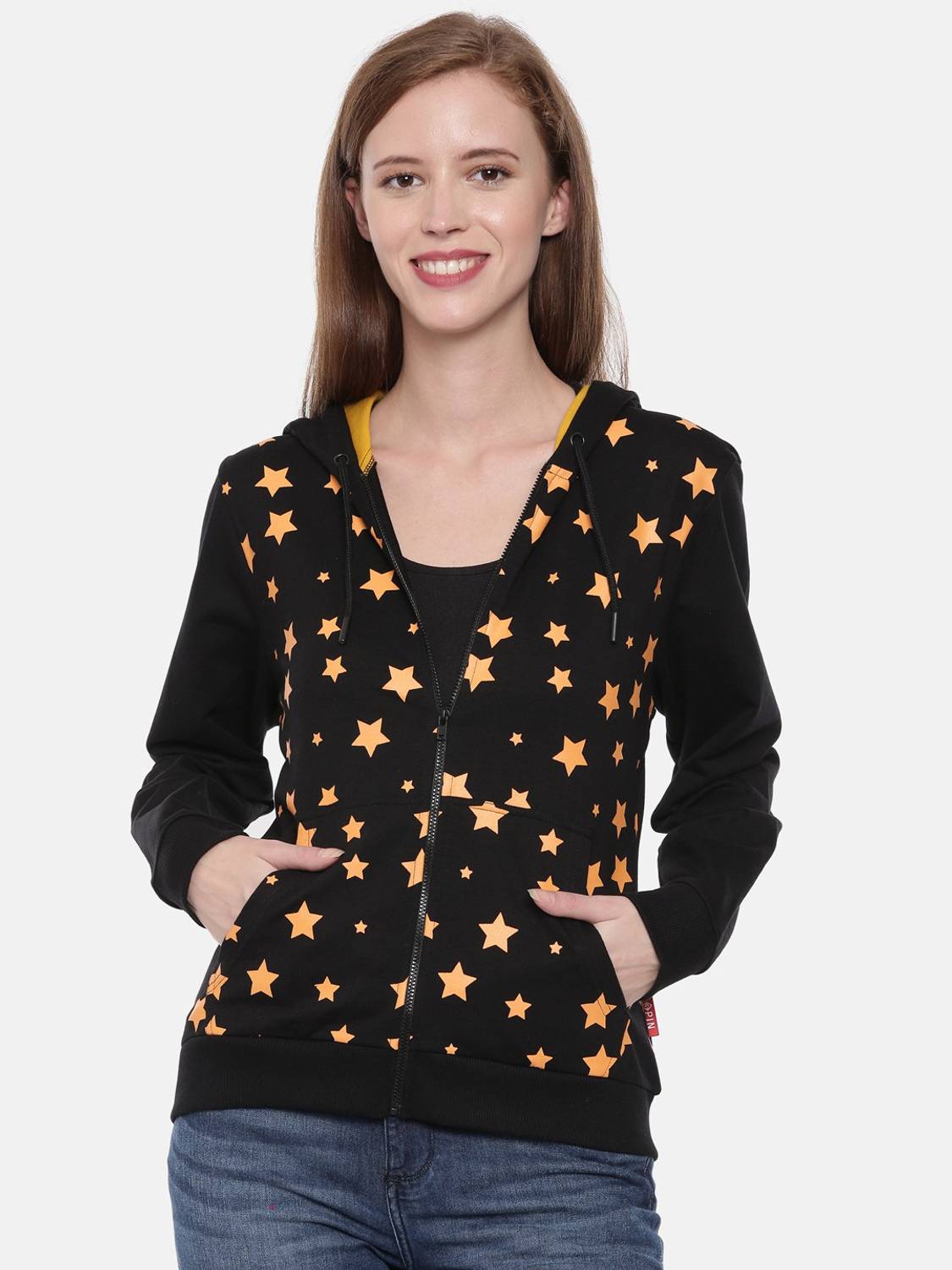 3Pin Full Sleeve Printed Women Sweatshirt