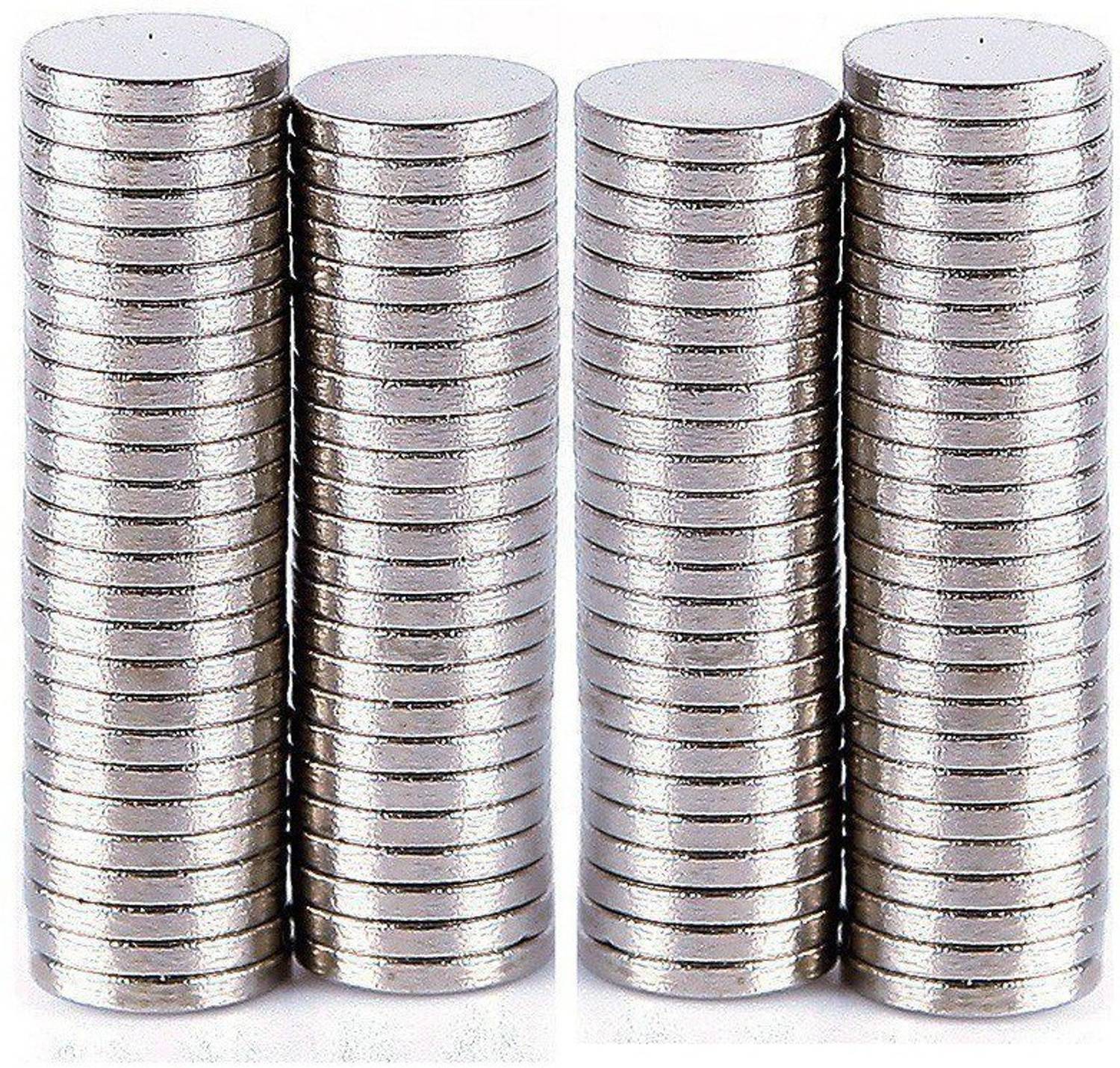 ART IFACT 100 Pieces of 6mm x 1.5mm Neodymium Magnets - N52 Disc / Cylindrical magnets - Rare Earth NdfeB Fridge Magnet, Multipurpose Office Magnets, Magnetic Paper Holder Pack of 100