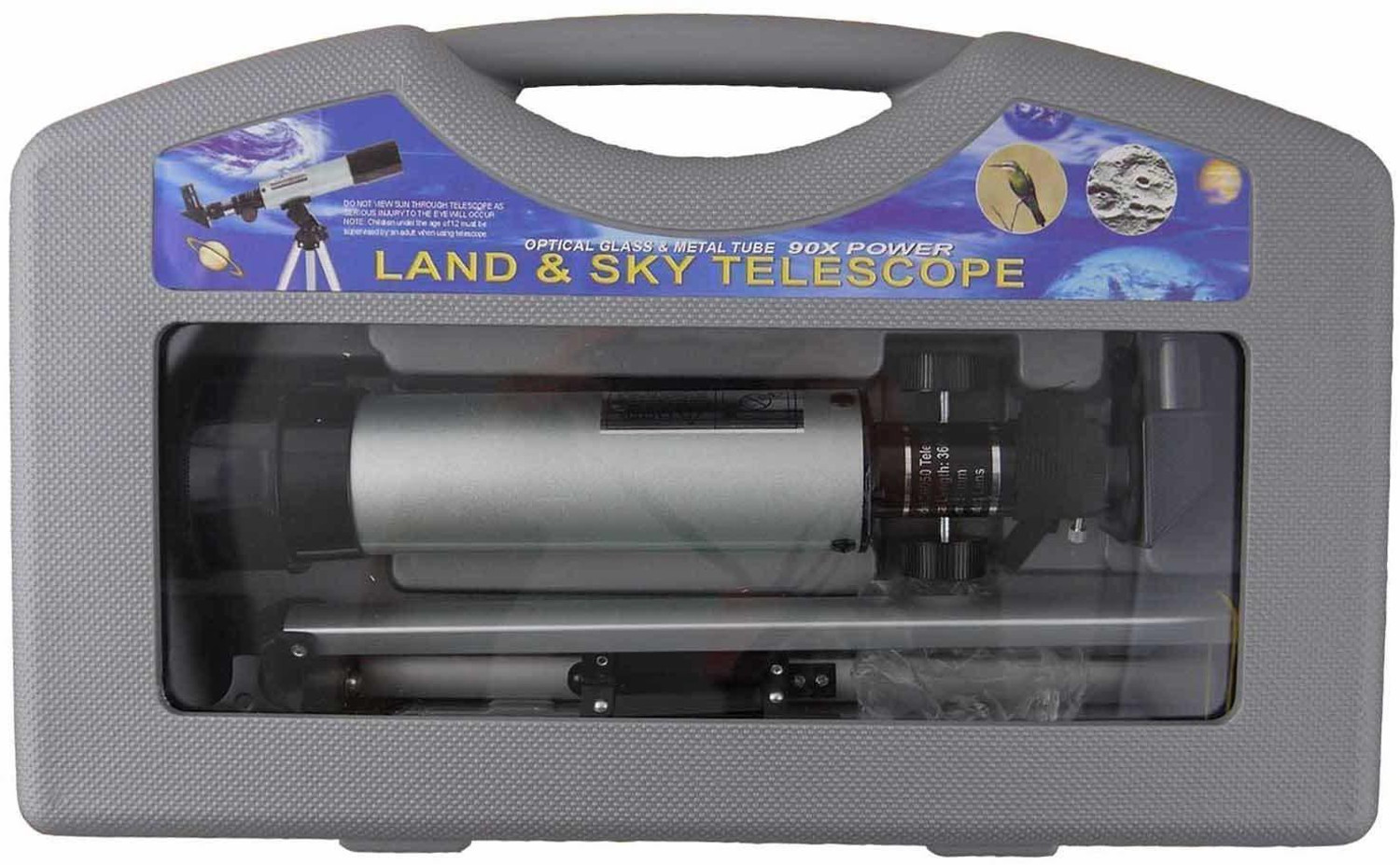 Image of ujas 90X Zoom Astronomical Land and Sky Refractor Telescope Optical Glass Metal Tube with Tripod Refracting Telescope