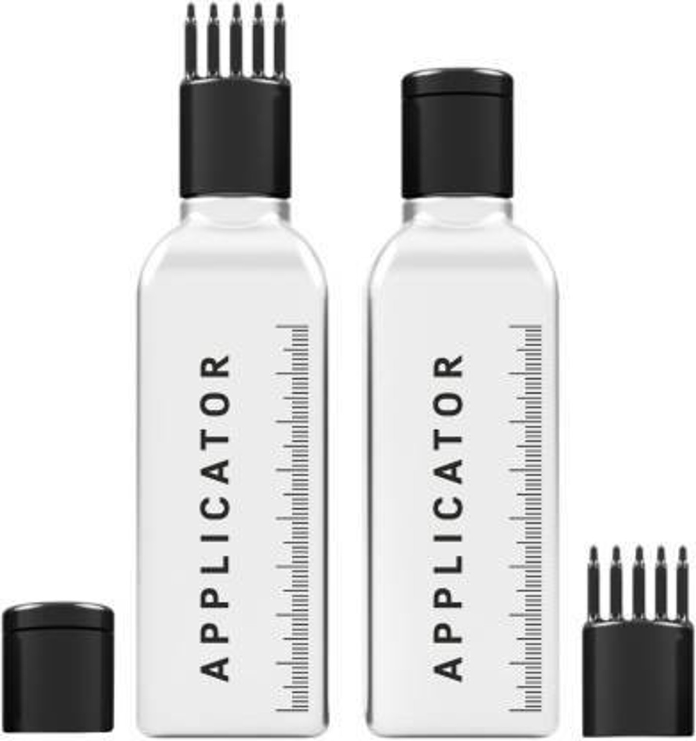 Image of Vreeny Hair Root Applicator Bottle with Comb Cap for Applying Hair Oil, Shampoo and Medicine