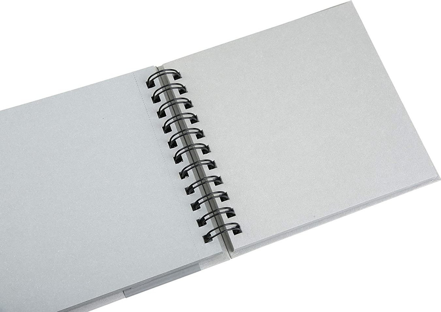Image of BRuSTRO Toned Paper - Grey Sketchbook, Wiro Bound, Size A5 120GSM (60 Sheets) 120 Pages Sketch Pad