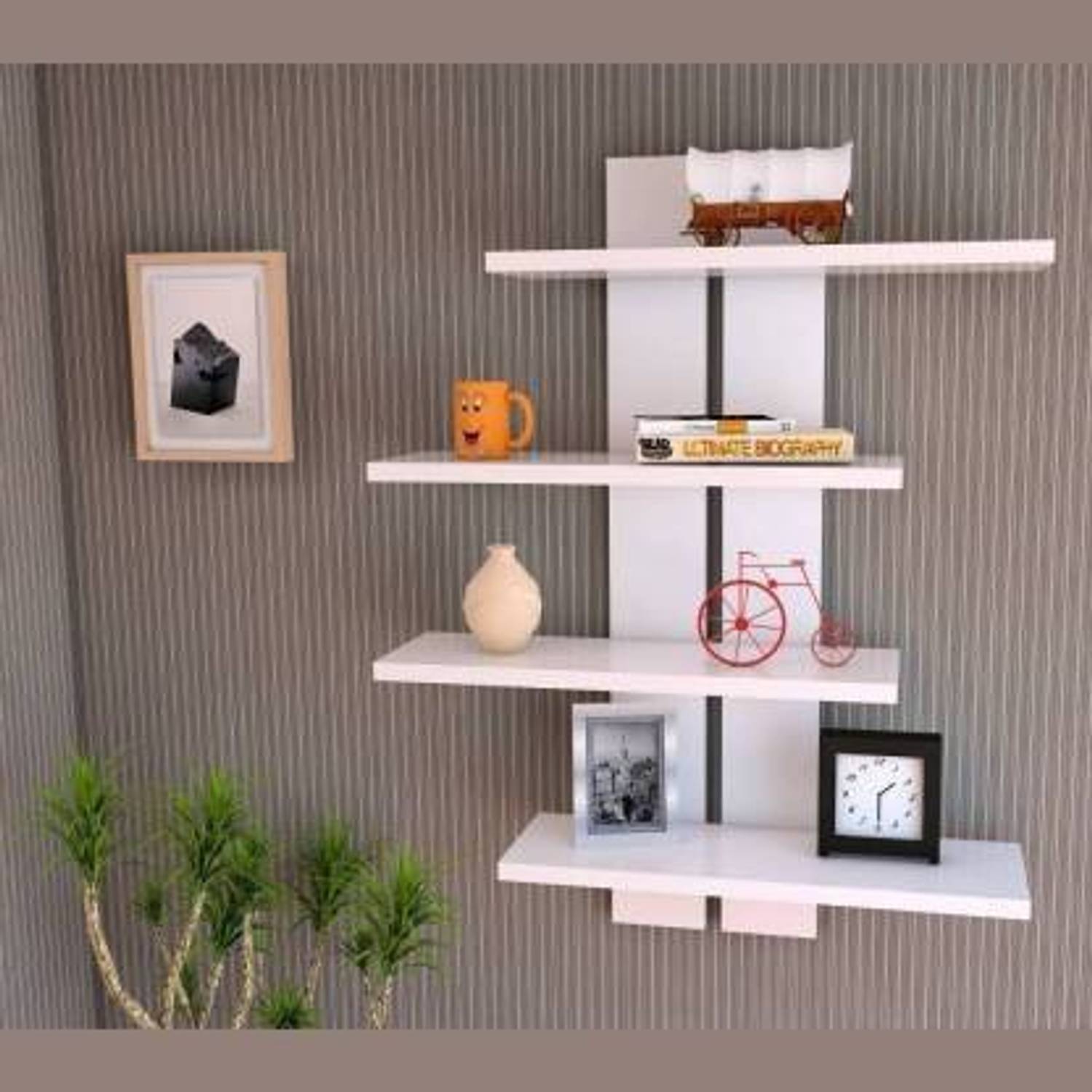 Shopdecor Best Wooden Floating Wall Shelf for Home & Office Decor