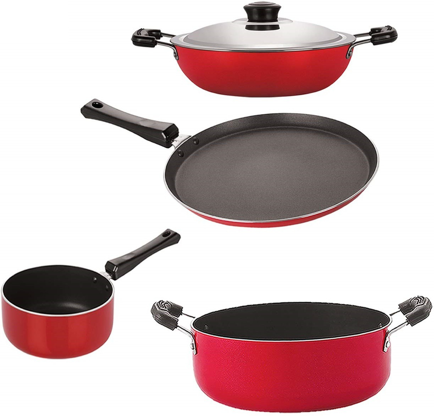 Image of NIRLON FT10 DKD(M) SP(B) CS24 Non-Stick Coated Cookware Set