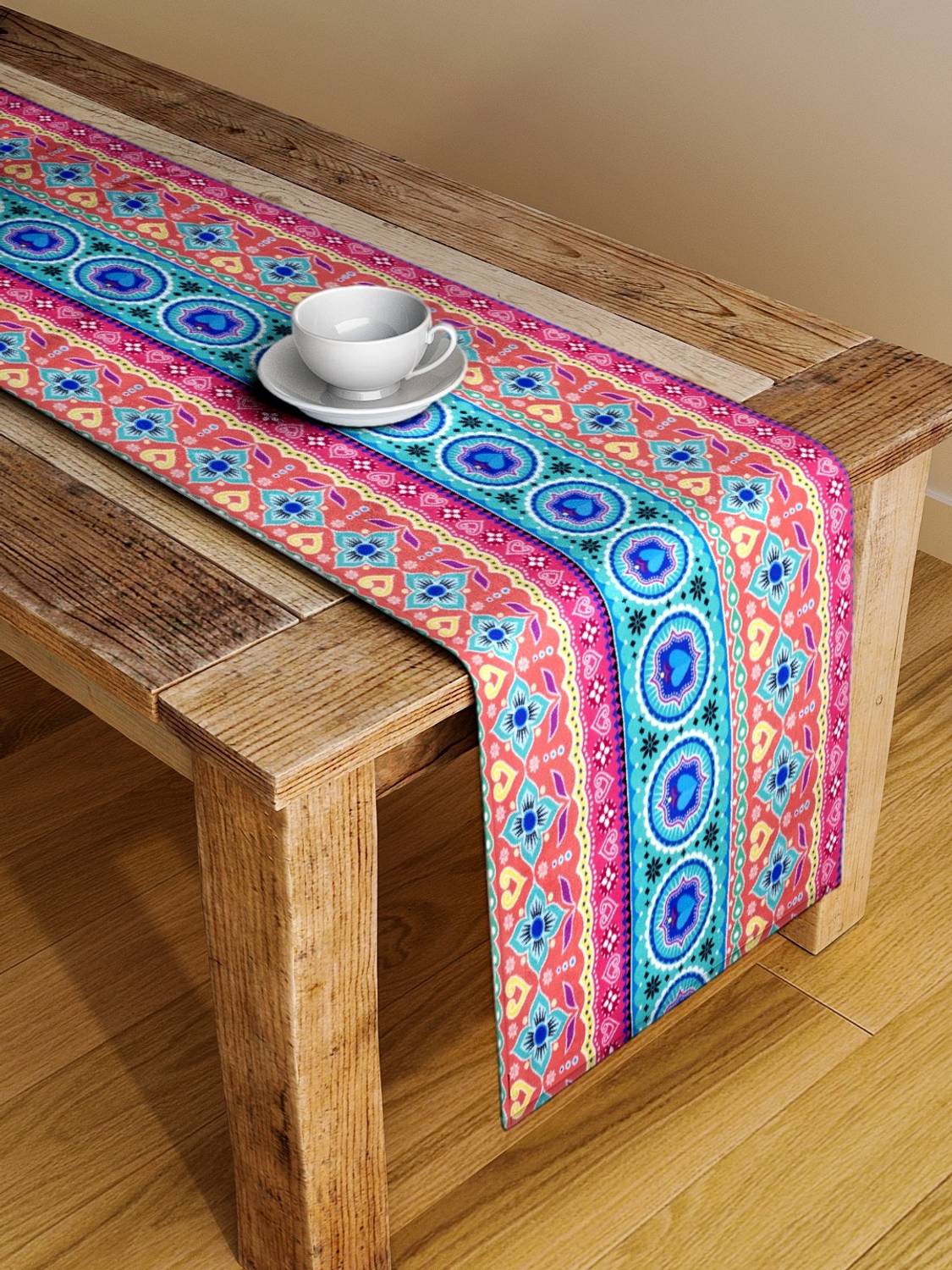 Alina decor Red 142 cm Table Runner