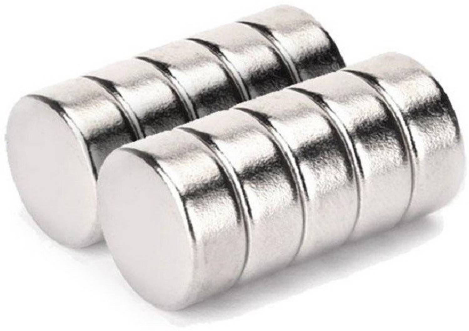 ART IFACT 10 Pieces of 15mm x 6mm Neodymium Magnets - N52 Disc / Cylindrical magnets - Rare Earth NdfeB Fridge Magnet, Multipurpose Office Magnets, Magnetic Paper Holder Pack of 10