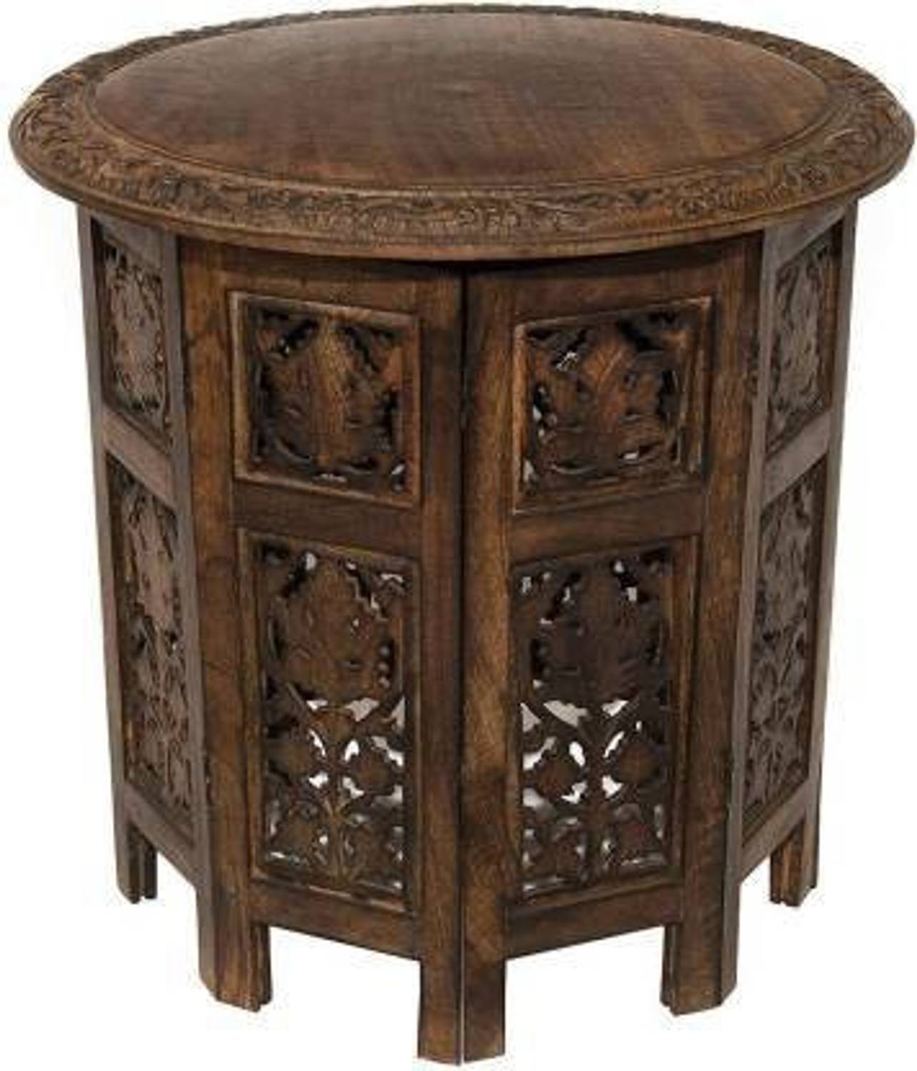 Decorhand Wooden Handcrafted Carved Solid Folding Coffee Table So