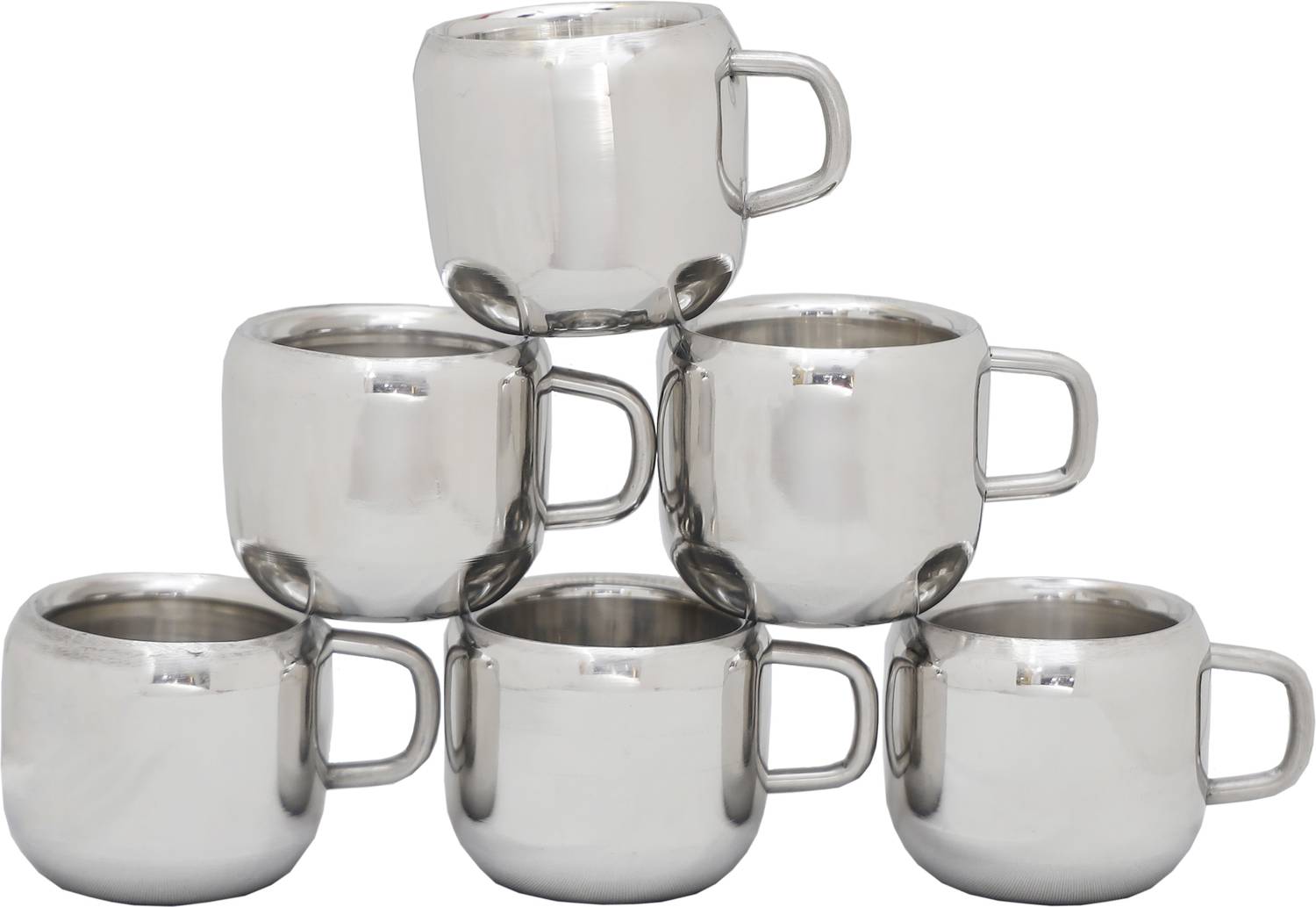 AKG Pack of 6 Stainless Steel Tea & Coffee Cup