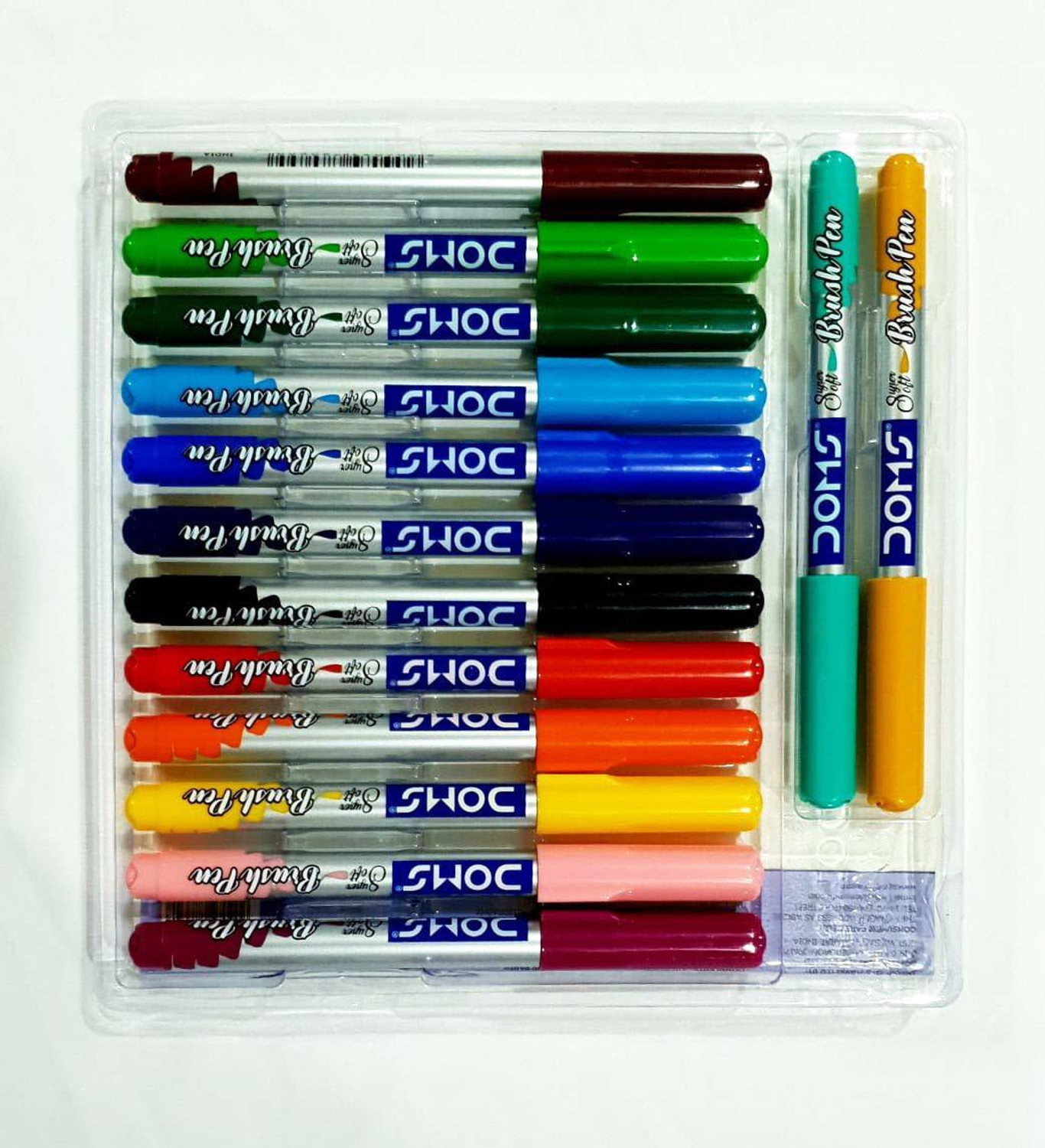 Image of DOMS BRUSH PEN 14 SHADE INCLUDES 1 SILVER & 1 GOLD